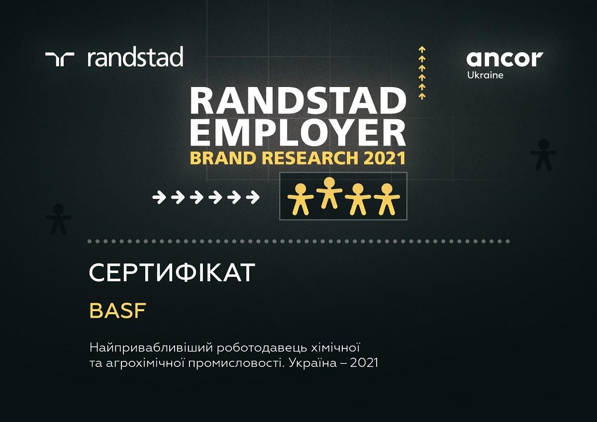 BASF визнано найкращим роботодавцем у сфері хімічної та агрохімічної промисловості BASF визнано найкращим роботодавцем у сфері хімічної та агрохімічної промисловості